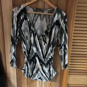 Gray Patterned Women's Top